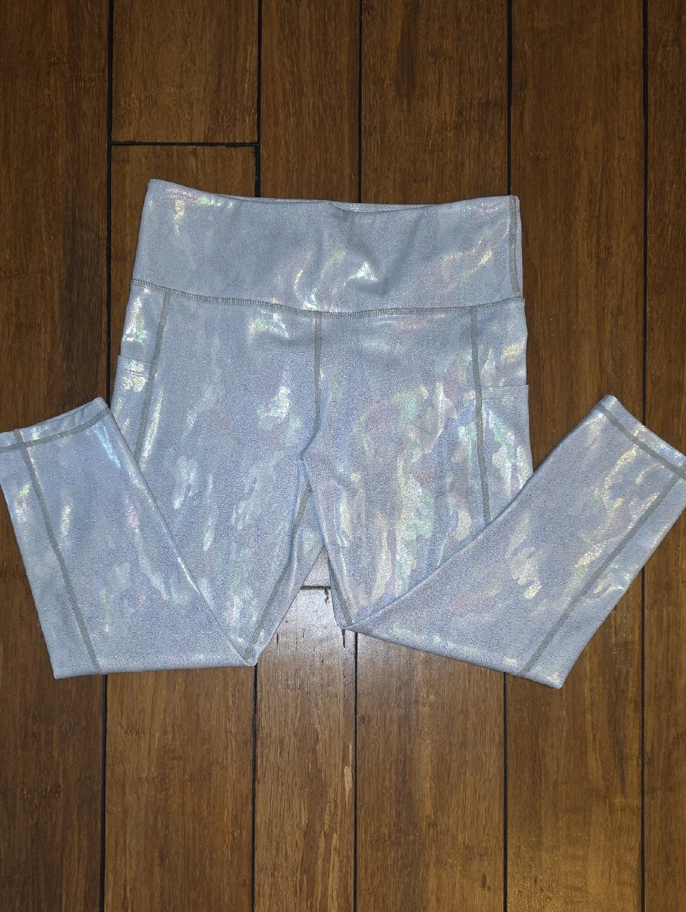 ZYIA Iridescent White Camo Light N Tight Capris